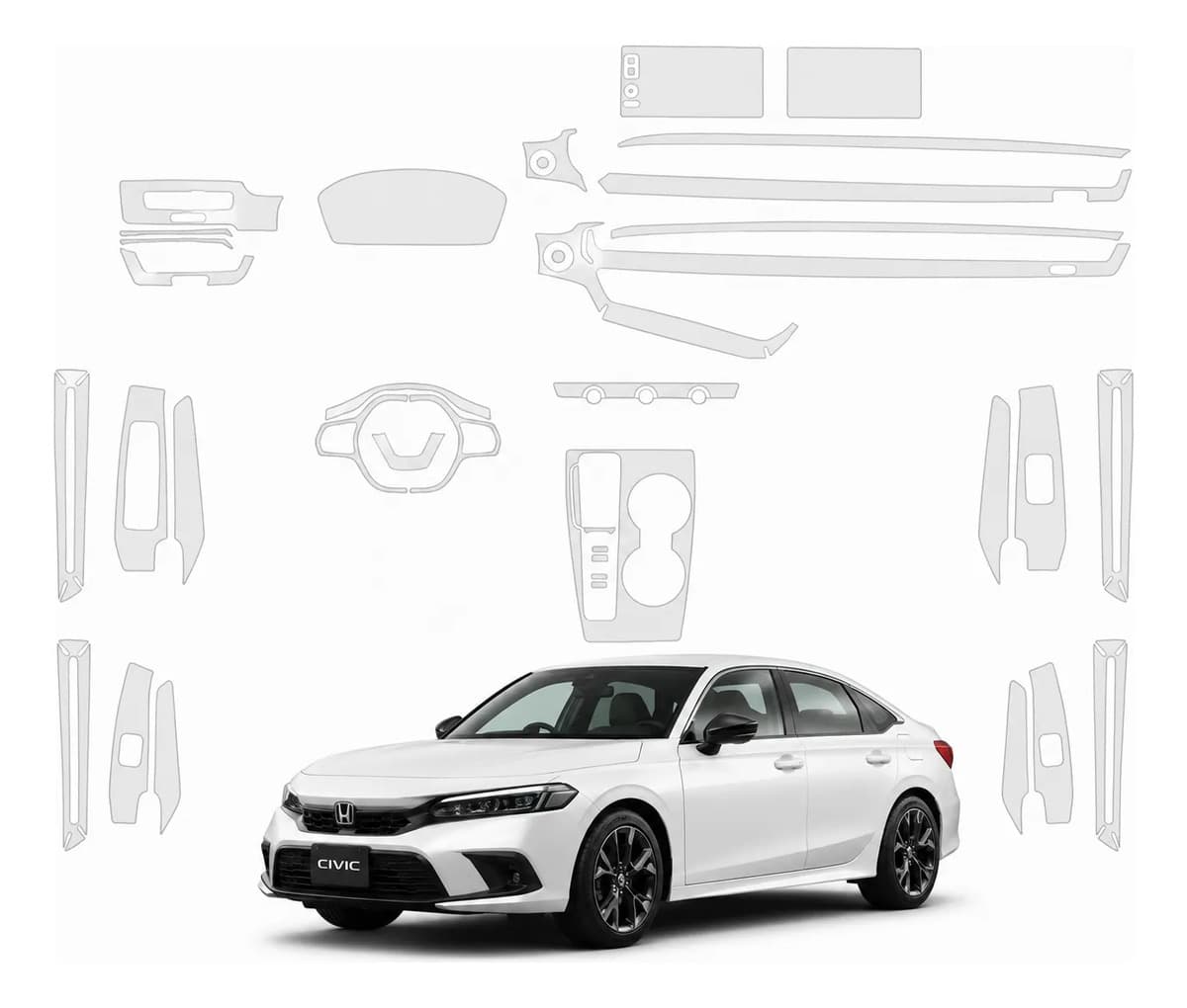 Ppf Tpu Kit Interior Completo Honda Civic 2022 A 2027