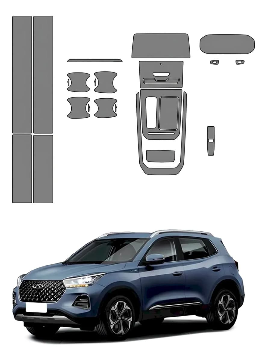 Película Ppf Tpu Caoa Chery Tiggo 5 Pro 2022 A 2024 Kit Interior Completo