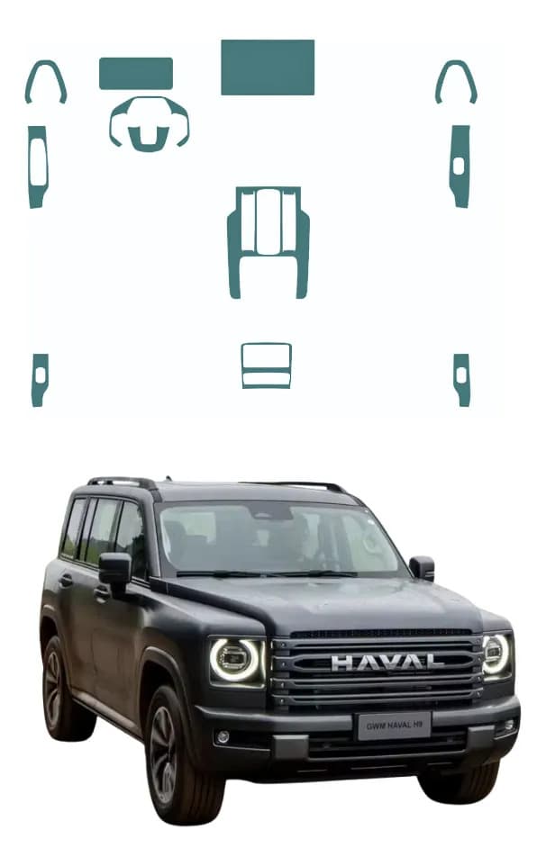 Película Ppf Tpu Para Kit Interior Gwm Haval H9 Anti Risco