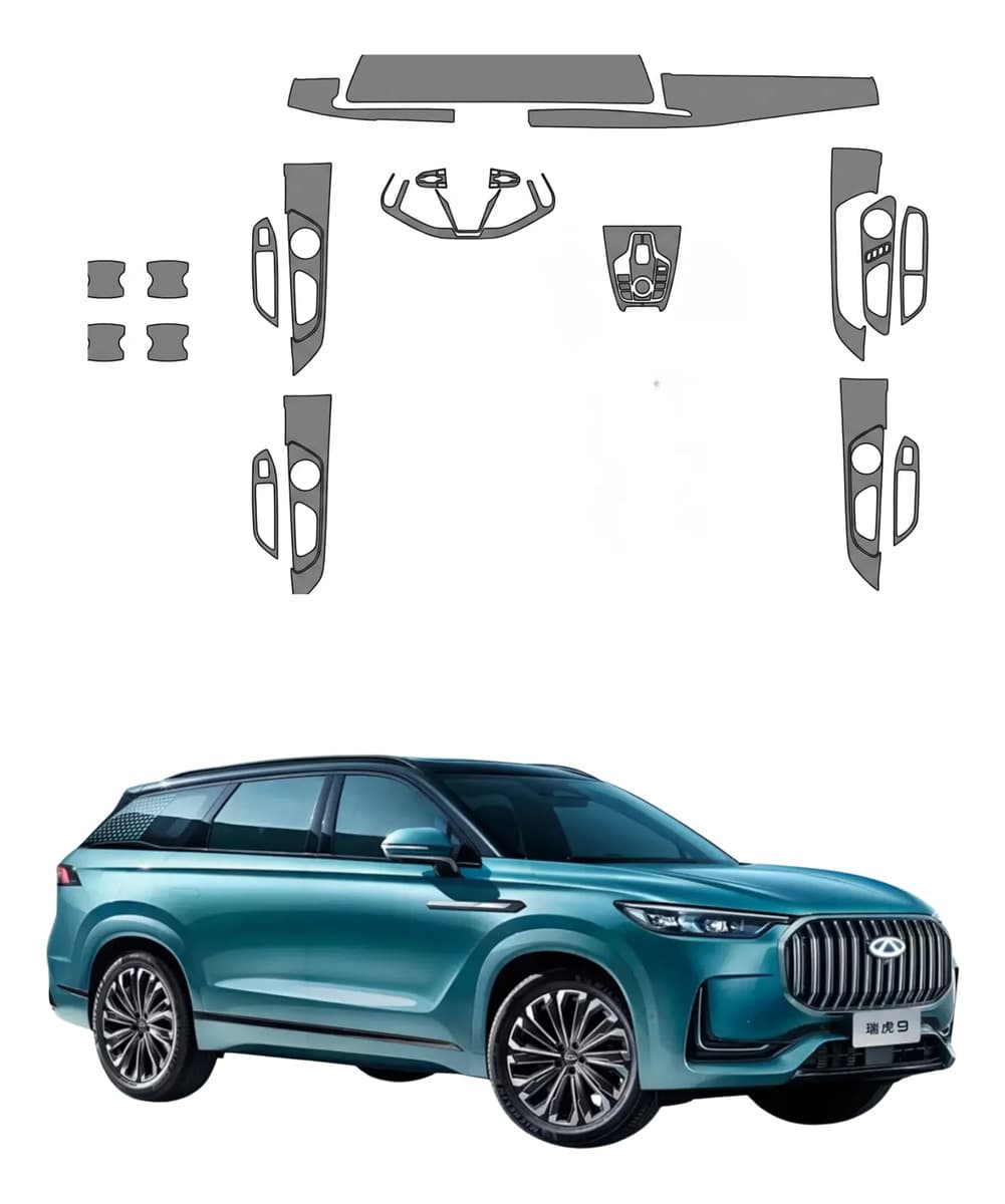 Película Ppf Tpu Caoa Chery Tiggo 8 Híbrido 2025 2026 Kit Interior Completo