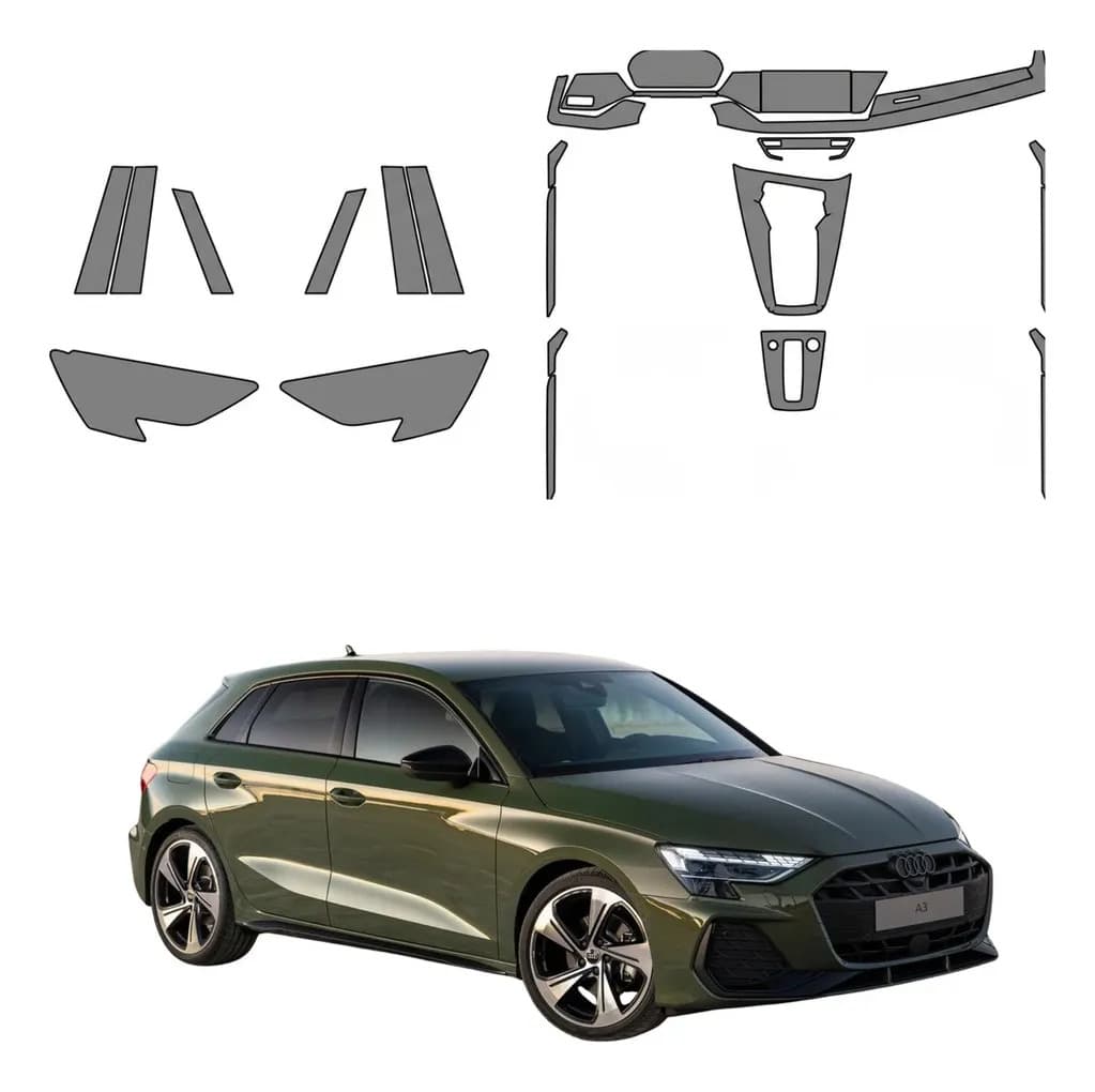 Película Ppf Tpu Kit Interior + Exterior Completo Audi A3 Sportback 2021 A 2025
