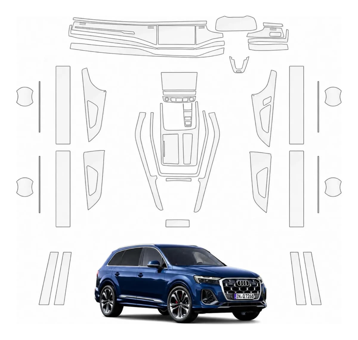 Kit Ppf Tpu Premium Interior + Exterior Audi Q7 S Line 2024 2025 2026